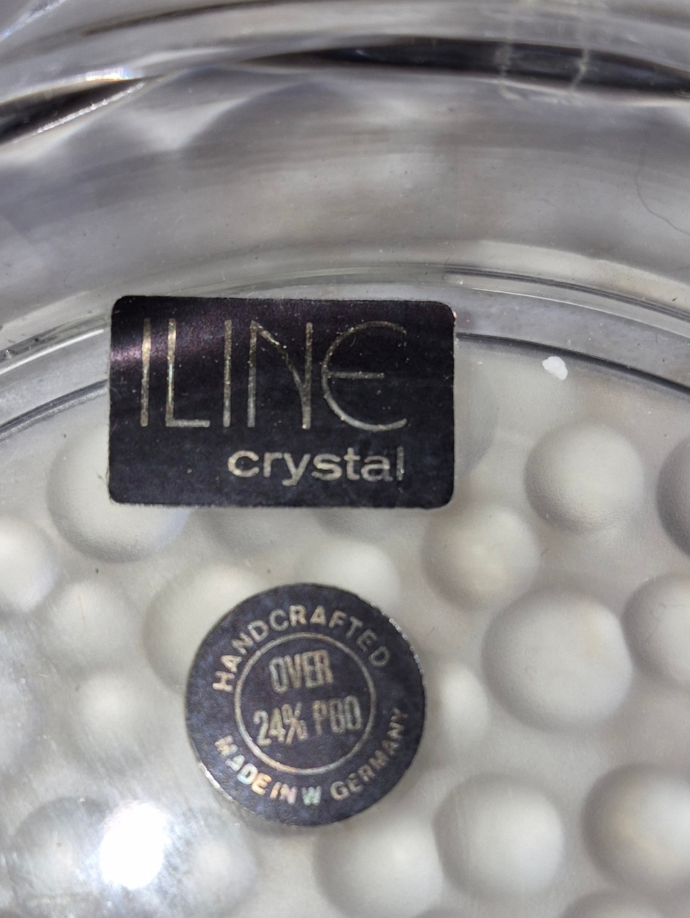 Iline Crystal Ashtray, Bowl Handcrafted, Made In GERMANY - Picture 3 of 6